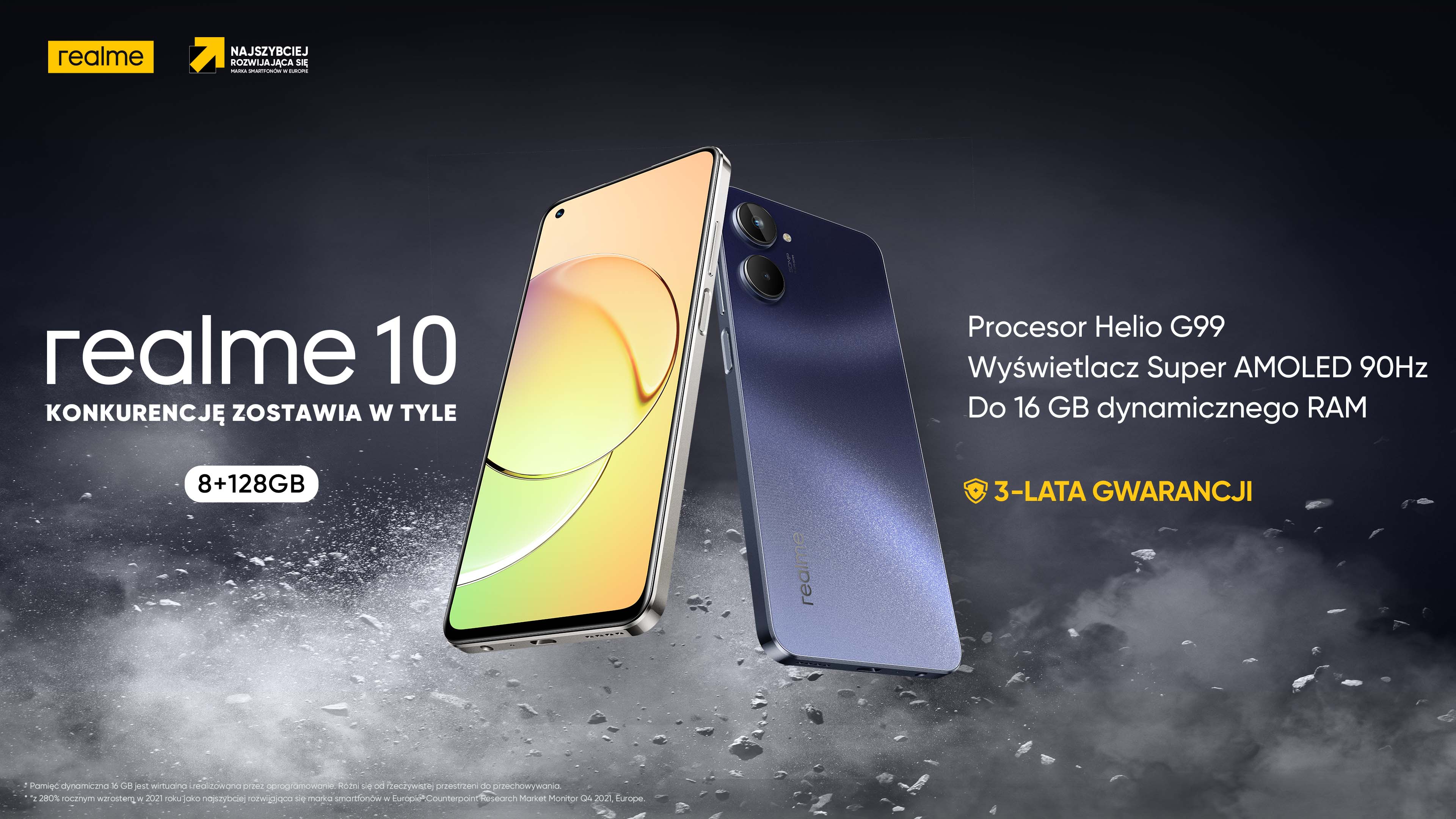 Grafika promocyjna smartfona realme 10