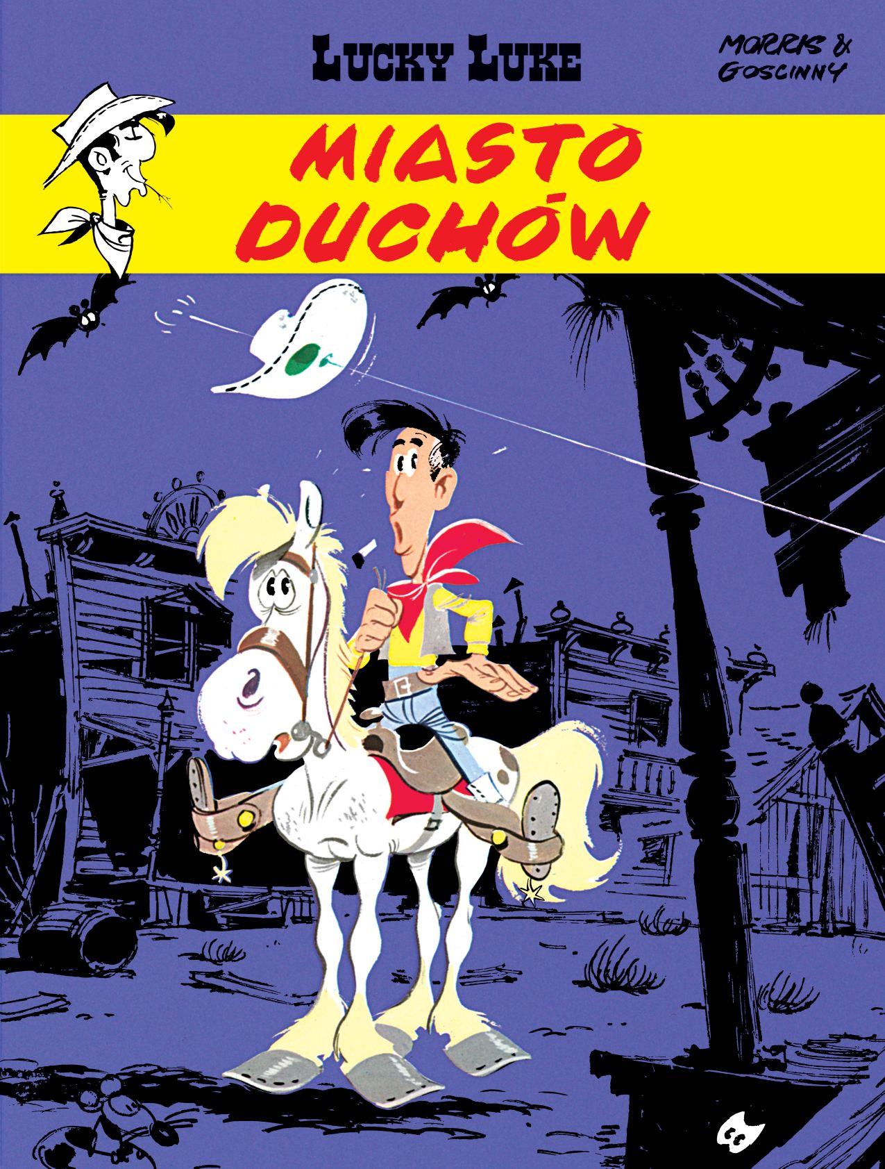 Okładka komiksu Lucky Luke. Miasto duchów, tom 25