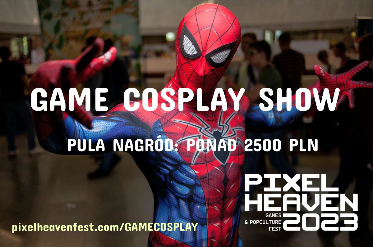 Grafika promująca Game Cosplay Show na Pixel Heaven 2023