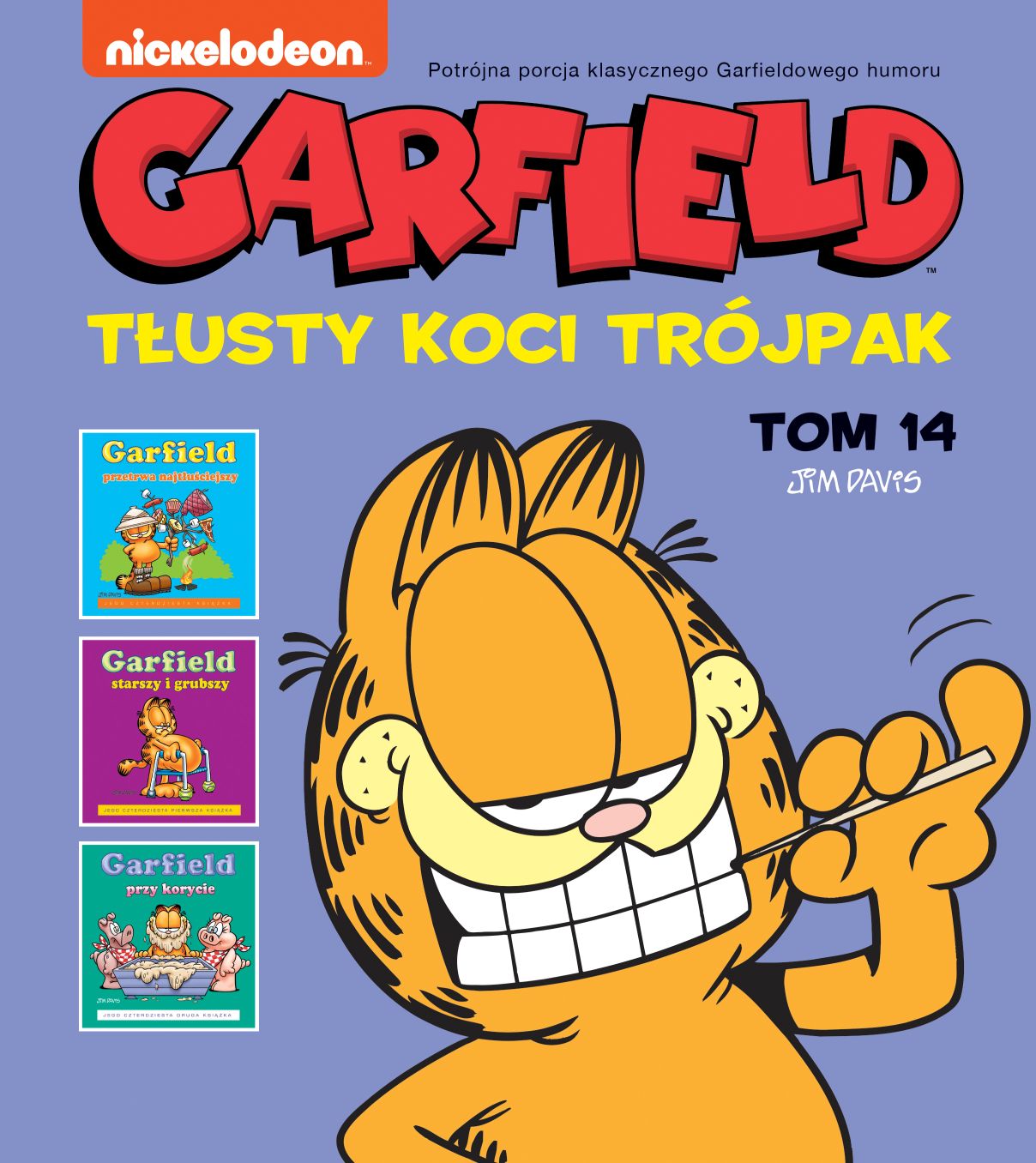 Okładka komiksu Garfield. Tłusty koci trójpak, tom 14