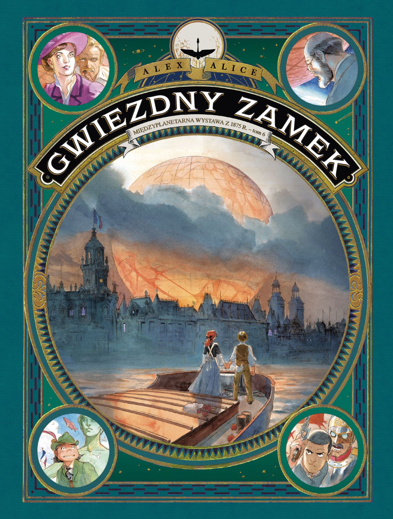 Okładka komiksu Gwiezdny Zamek.  Międzyplanetarna wystawa z 1875 roku, tom 6