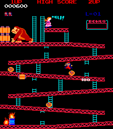 Ekran z gry Donkey Kong