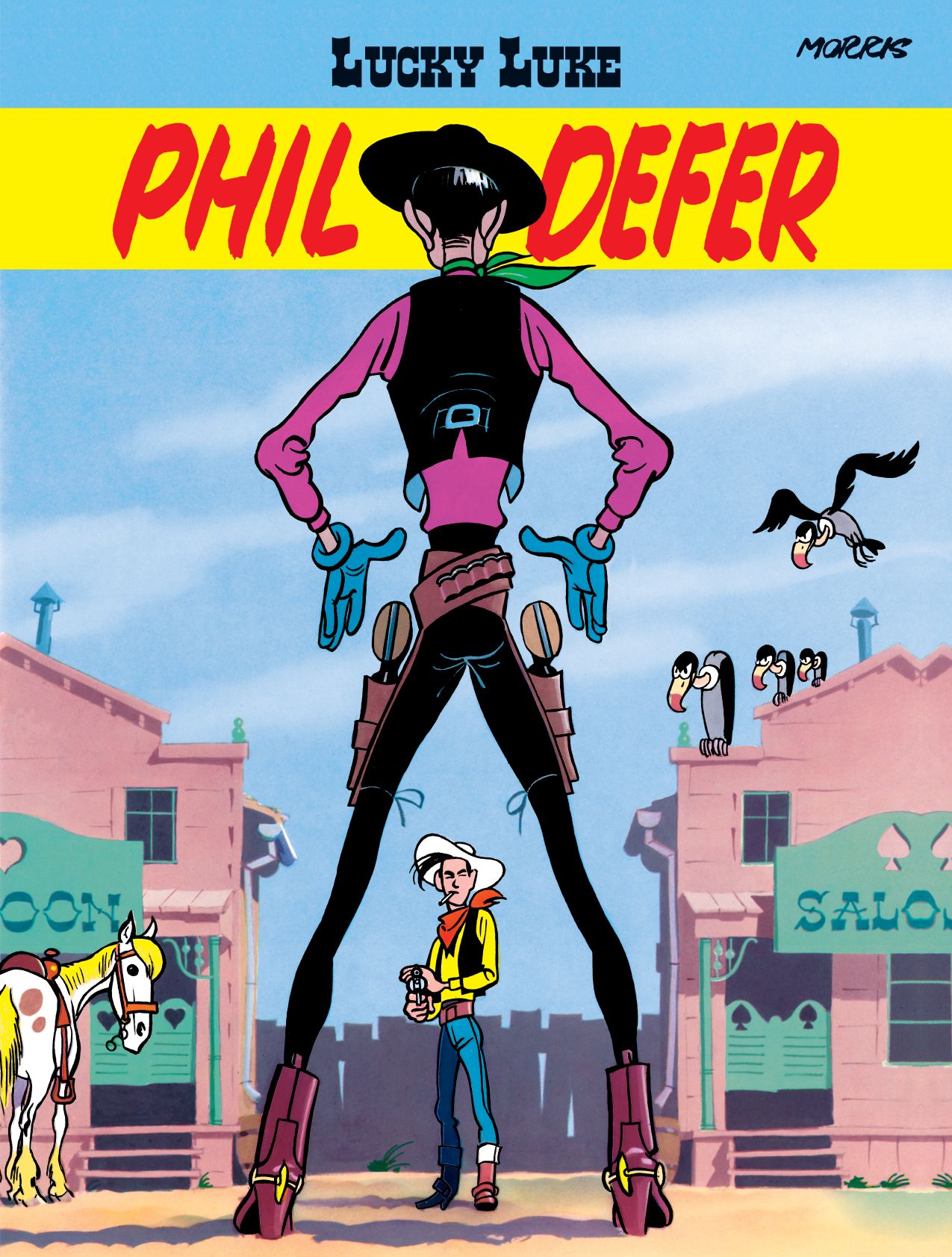 Okładka komiksu Lucky Luke. Phil Defer, tom 8