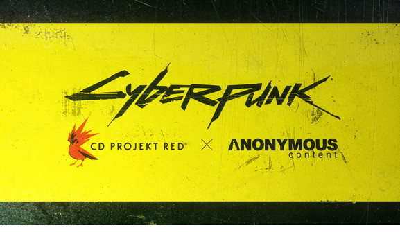 Grafika promująca współpracę CD projekt RED z Anonymous Content