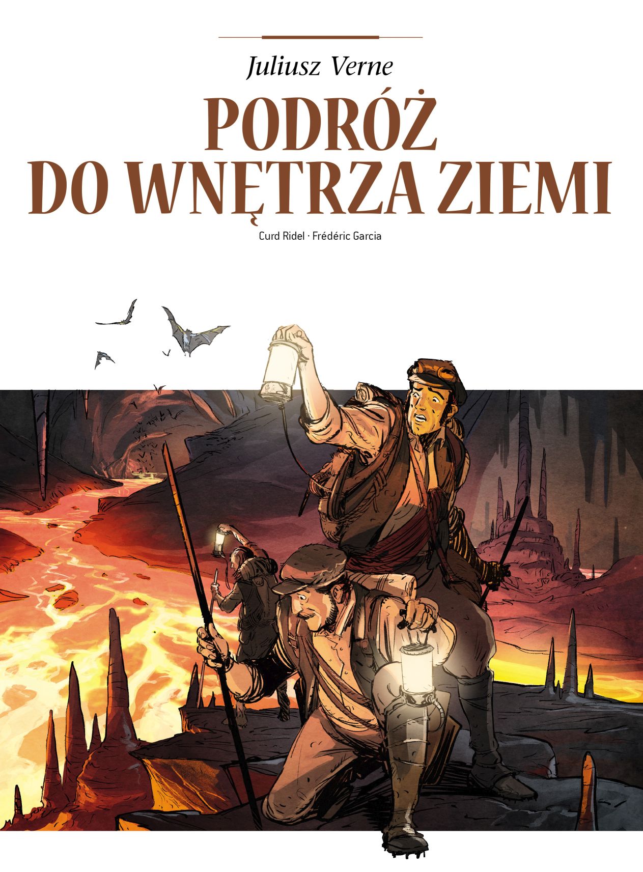 Okładka komiksu Adaptacje literatury. Podróż do wnętrza ziemi