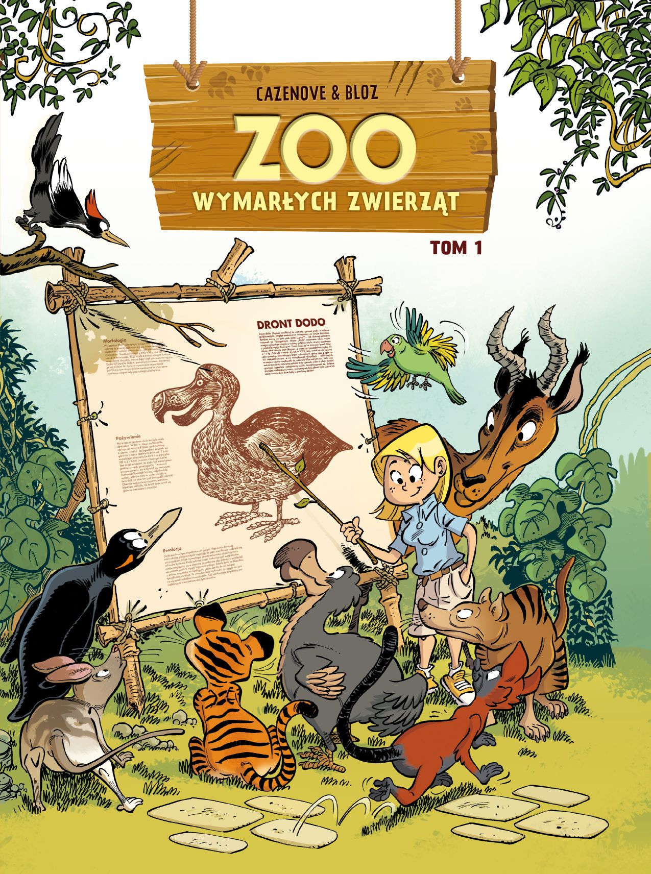 Okładka komiksu ZOO wymarłych zwierząt, tom 1